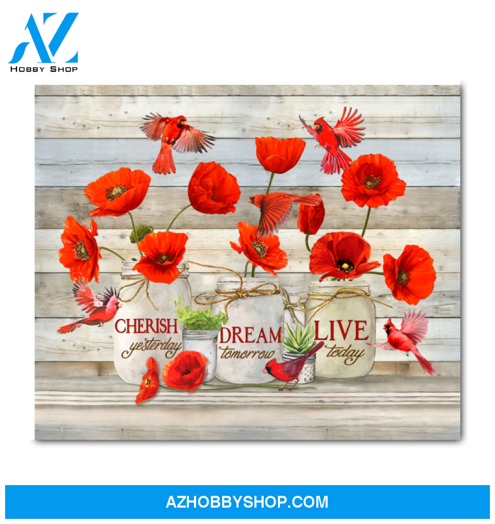 Cardinal Live Today Canvas Wall Art Gift Family