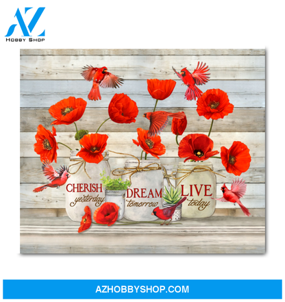 Cardinal Live Today Canvas Wall Art Gift Family