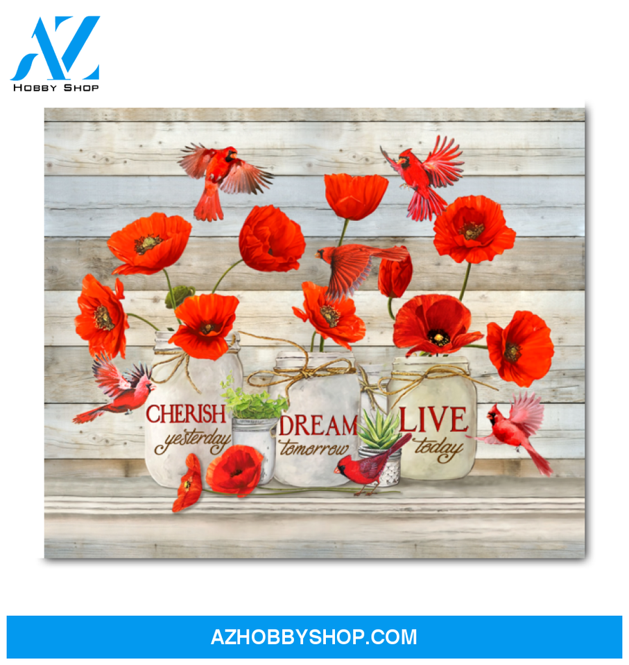 Cardinal Live Today Canvas Wall Art Gift Family