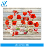 Cardinal Live Today Canvas Wall Art Gift Family