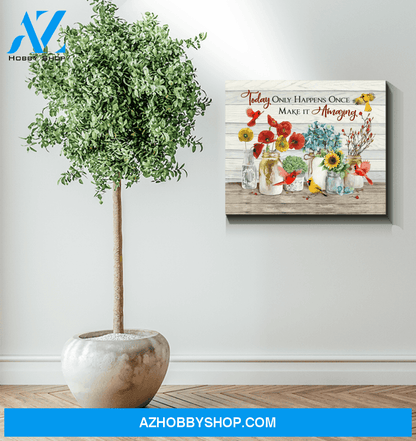 Cardinal Make It Amazing Canvas Wall Art Gift Family