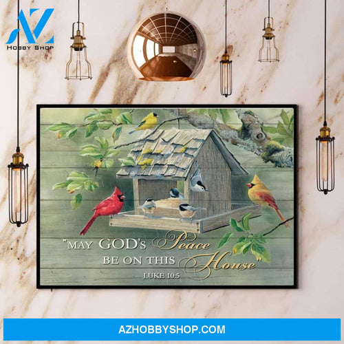 Cardinal May God’S Peace Be On This House Canvas And Poster, Wall Decor Visual Art