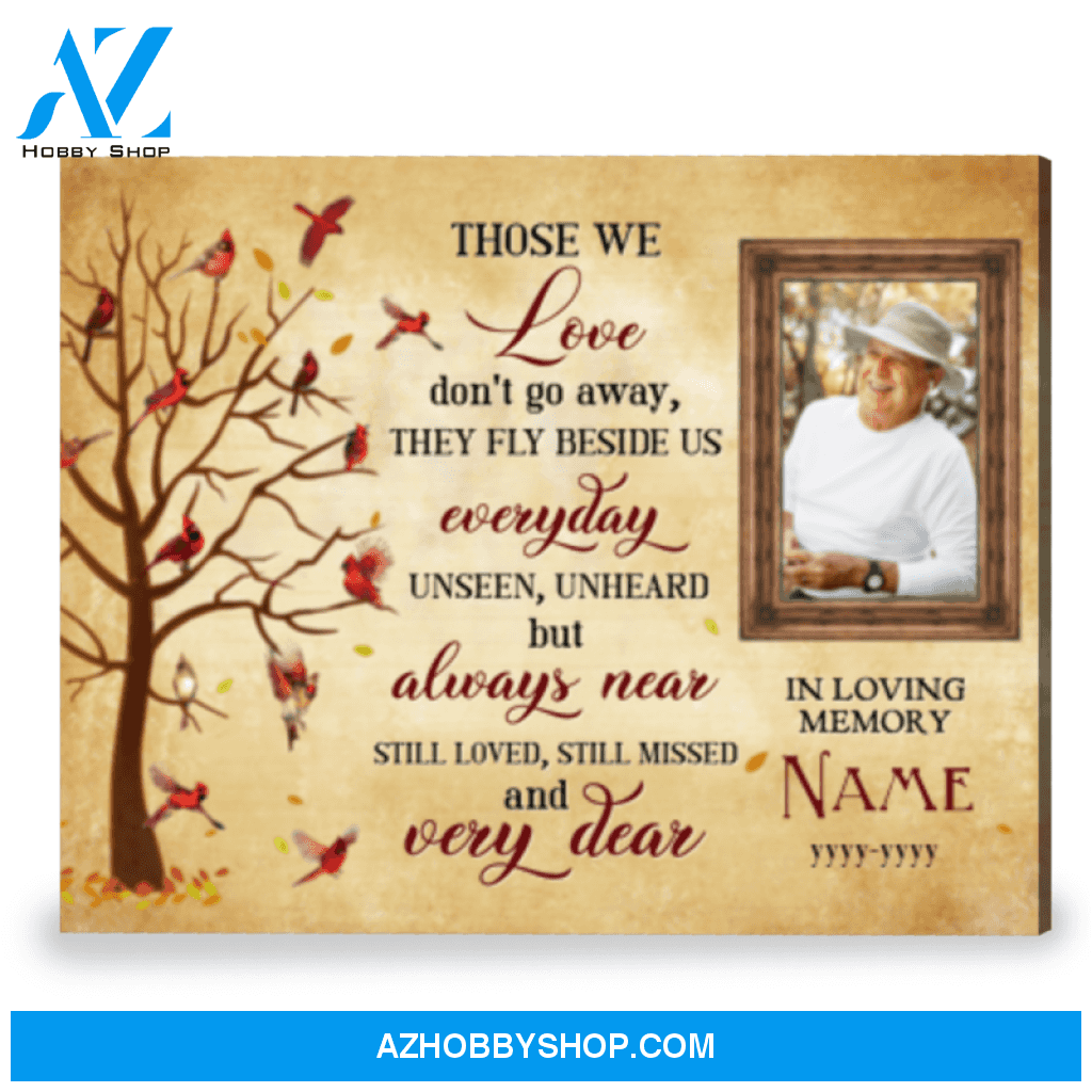 Cardinal Memorial Art Sympathy Gift For Loss Of Loved One Customized Canvas