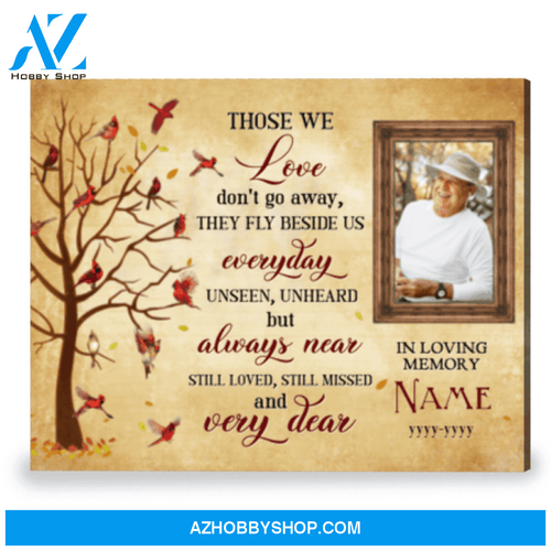 Cardinal Memorial Art Sympathy Gift For Loss Of Loved One Customized Canvas
