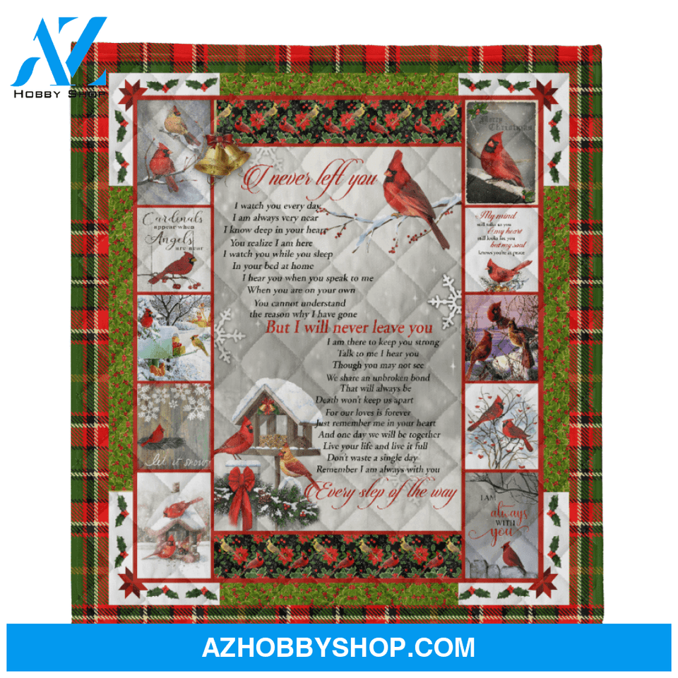 Cardinal Memorial Blanket, I Never Left You, Winter