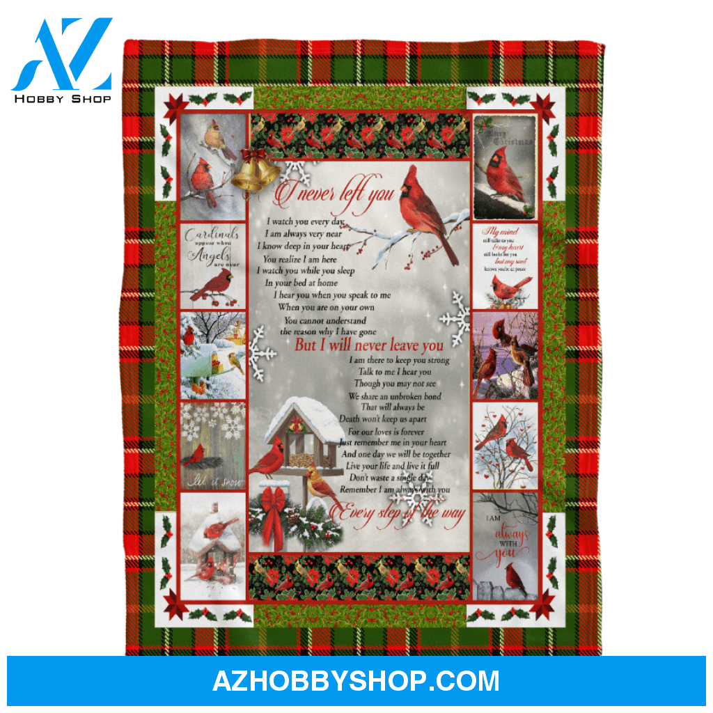 Cardinal Memorial Blanket, I Never Left You, Winter