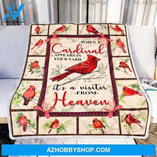 Cardinal Memorial Blanket, Cardinal It's a Visitor From Heaven