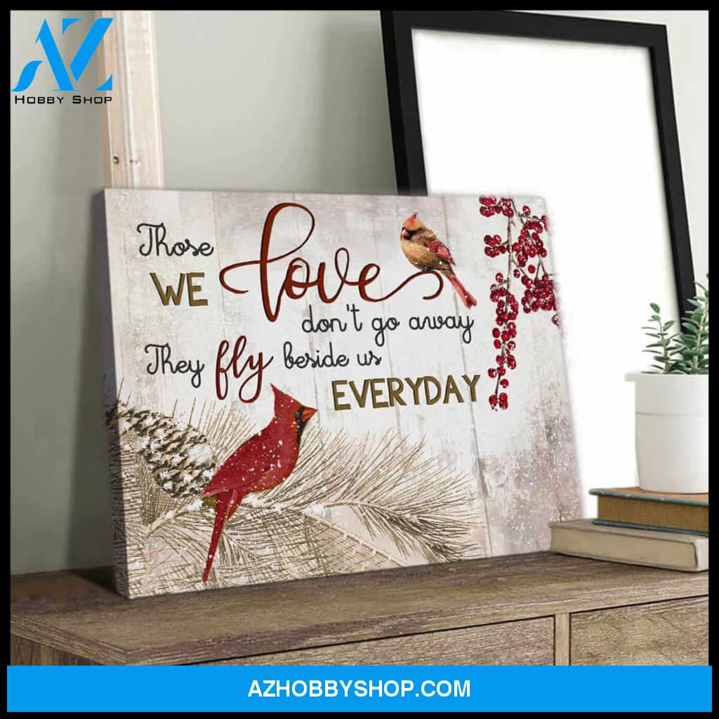 Cardinal Memorial Canvas Those we love Wall Art Decor