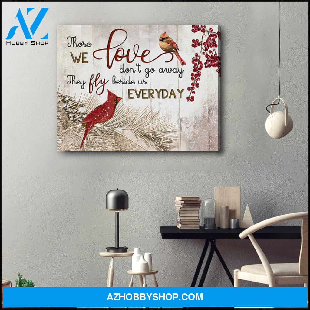 Cardinal Memorial Canvas Those we love Wall Art Decor