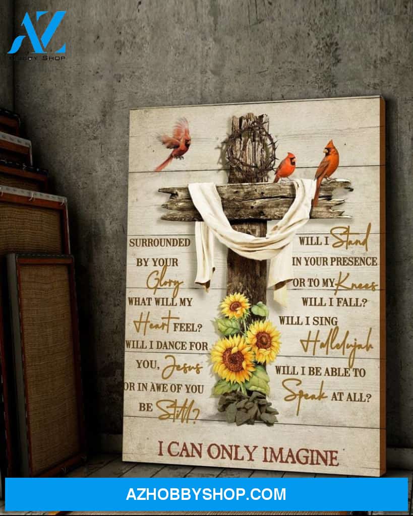 Cardinal Memorial Wall Art, I Can Only Imagine, Love In Heaven Canvas