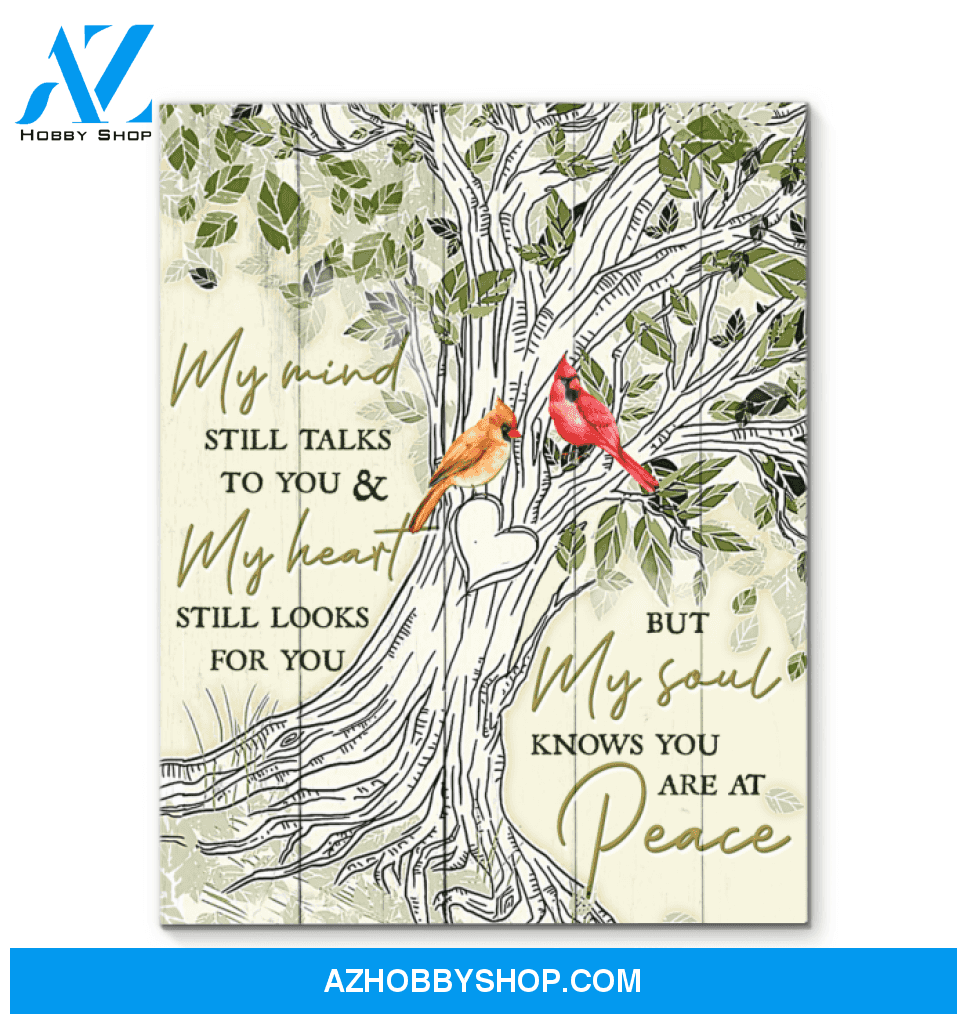 Cardinal My Mind Still Talks To You Canvas Wall Art