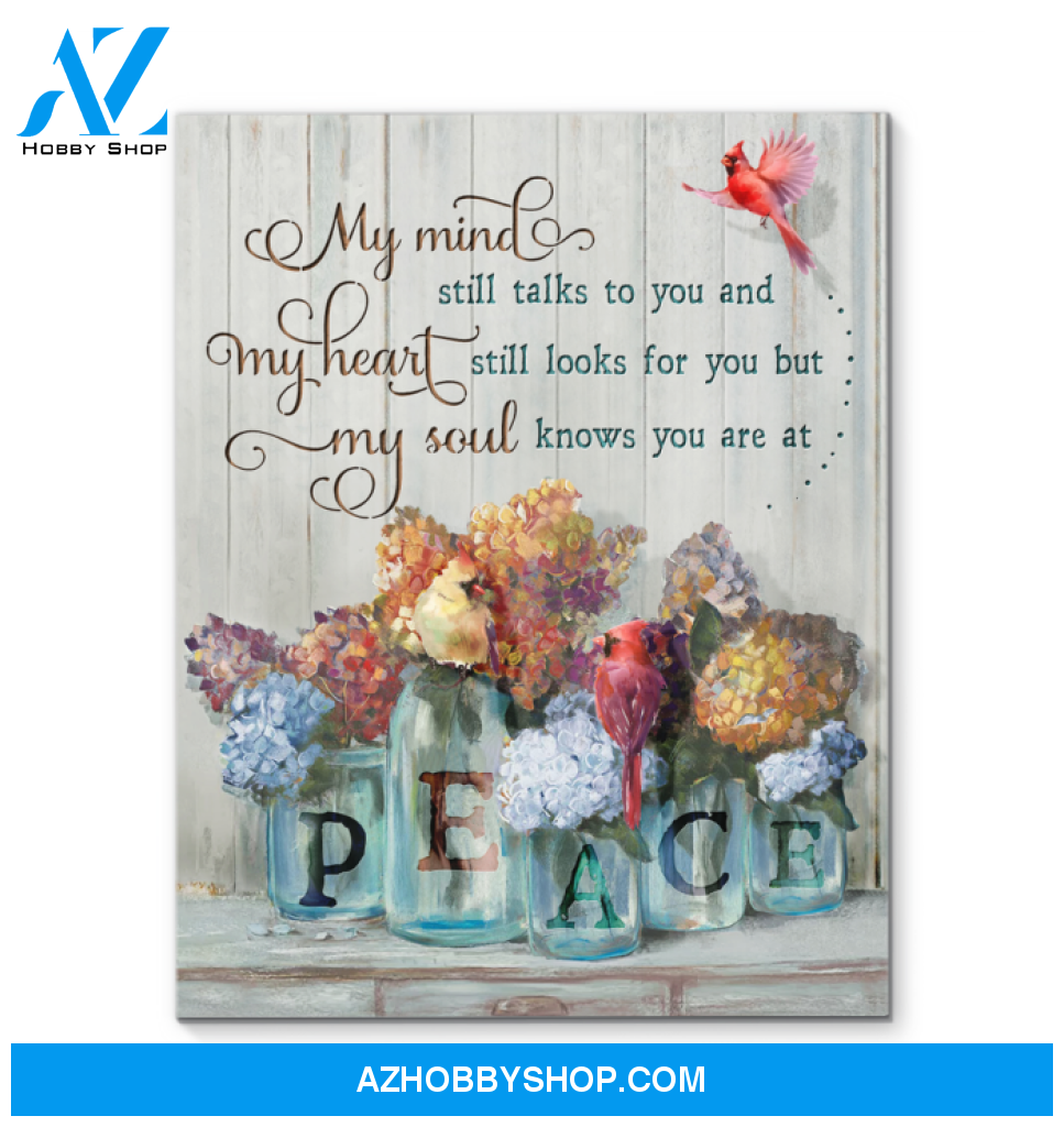 Cardinal My Mind Still Talks To You Canvas Wall Art