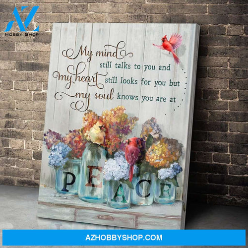 Cardinal My Mind Still Talks To You Canvas Wall Art