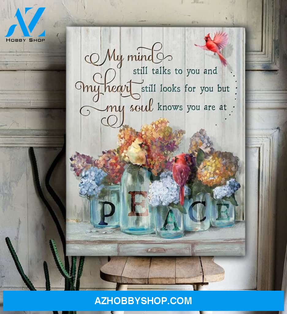 Cardinal My Mind Still Talks To You Canvas Wall Art