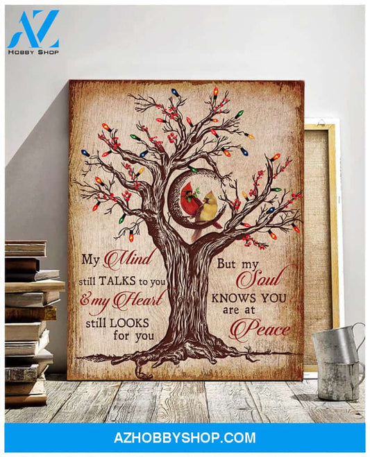 Cardinal My Mind Still Talks To You Canvas Wall Art Decor