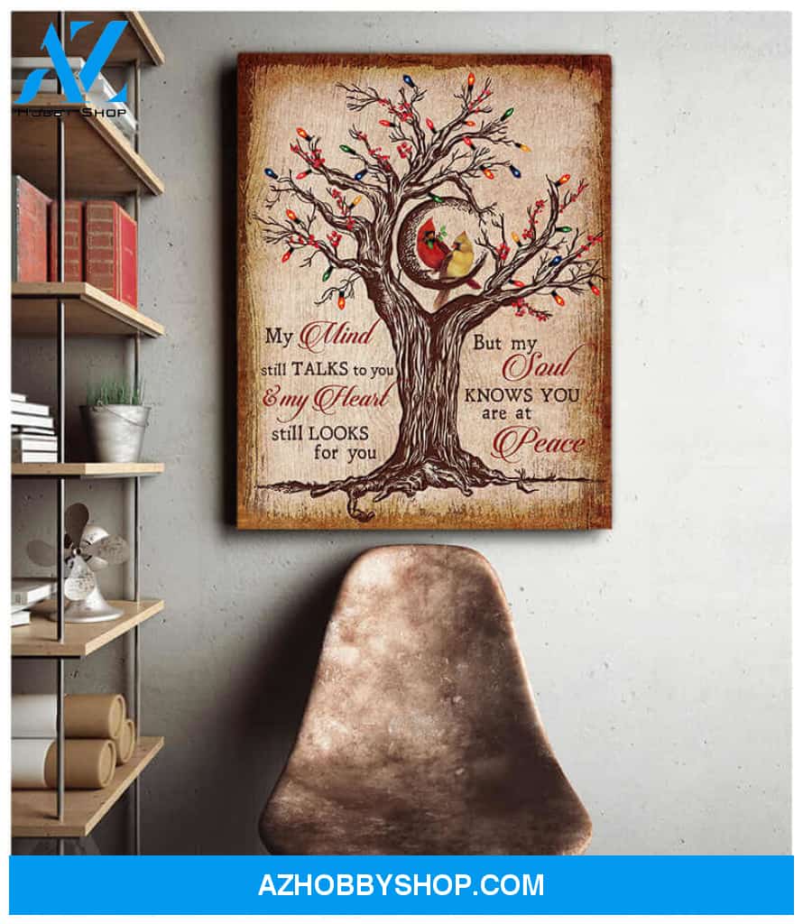 Cardinal My Mind Still Talks To You Canvas Wall Art Decor