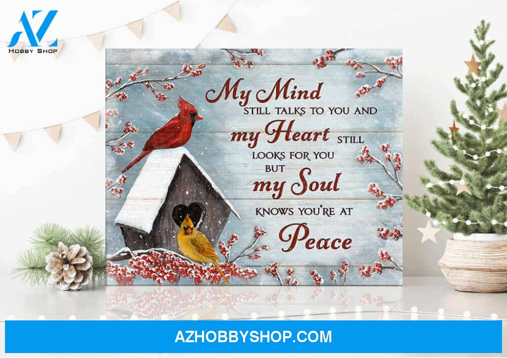 Cardinal My Mind Still Talks To You Canvas Wall Art Decor