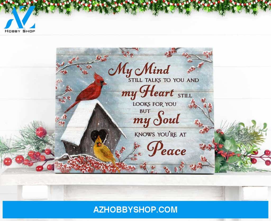 Cardinal My Mind Still Talks To You Canvas Wall Art Decor