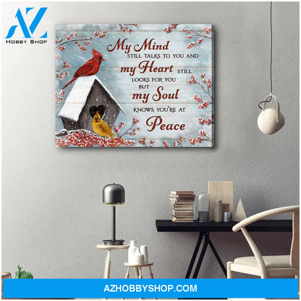 Cardinal My Mind Still Talks To You Canvas Wall Art Decor