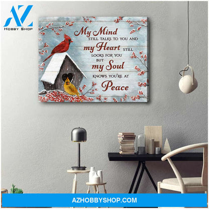 Cardinal My Mind Still Talks To You Canvas Wall Art Decor