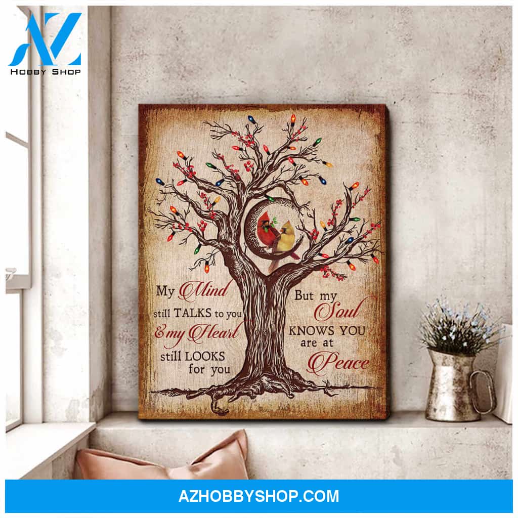 Cardinal My Mind Still Talks To You Canvas Wall Art Decor