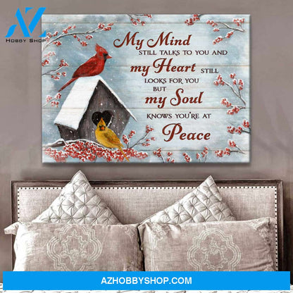 Cardinal My Mind Still Talks To You Canvas Wall Art Decor