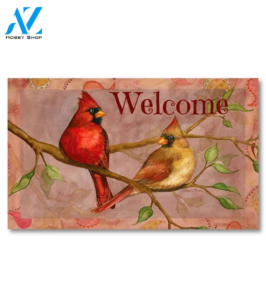 Cardinal Pair Doormat - 18" x 30"