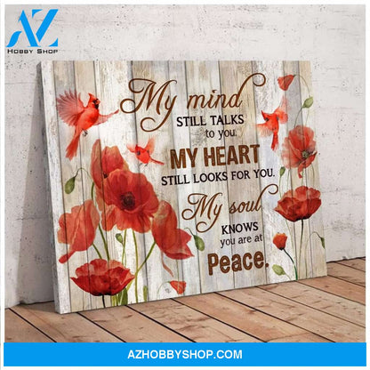 Cardinal Peace Canvas Wall Art Gift Family