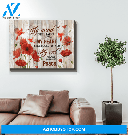 Cardinal Peace Canvas Wall Art Gift Family