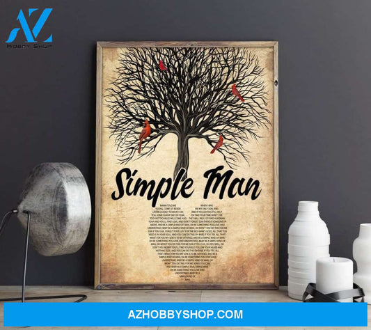 Cardinal Simple Man Canvas And Poster Wall Art, Wall Decor Visual Art, Vintage Posters, My Poster Wall