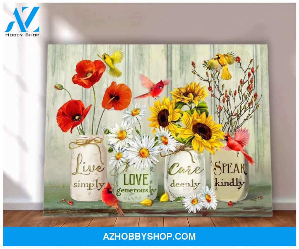 Cardinal Speak kindly Canvas Wall Art, Wall Decor Visual Art