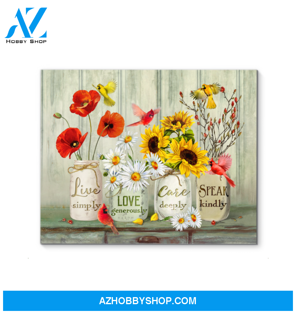 Cardinal Speak kindly Canvas Wall Art, Wall Decor Visual Art