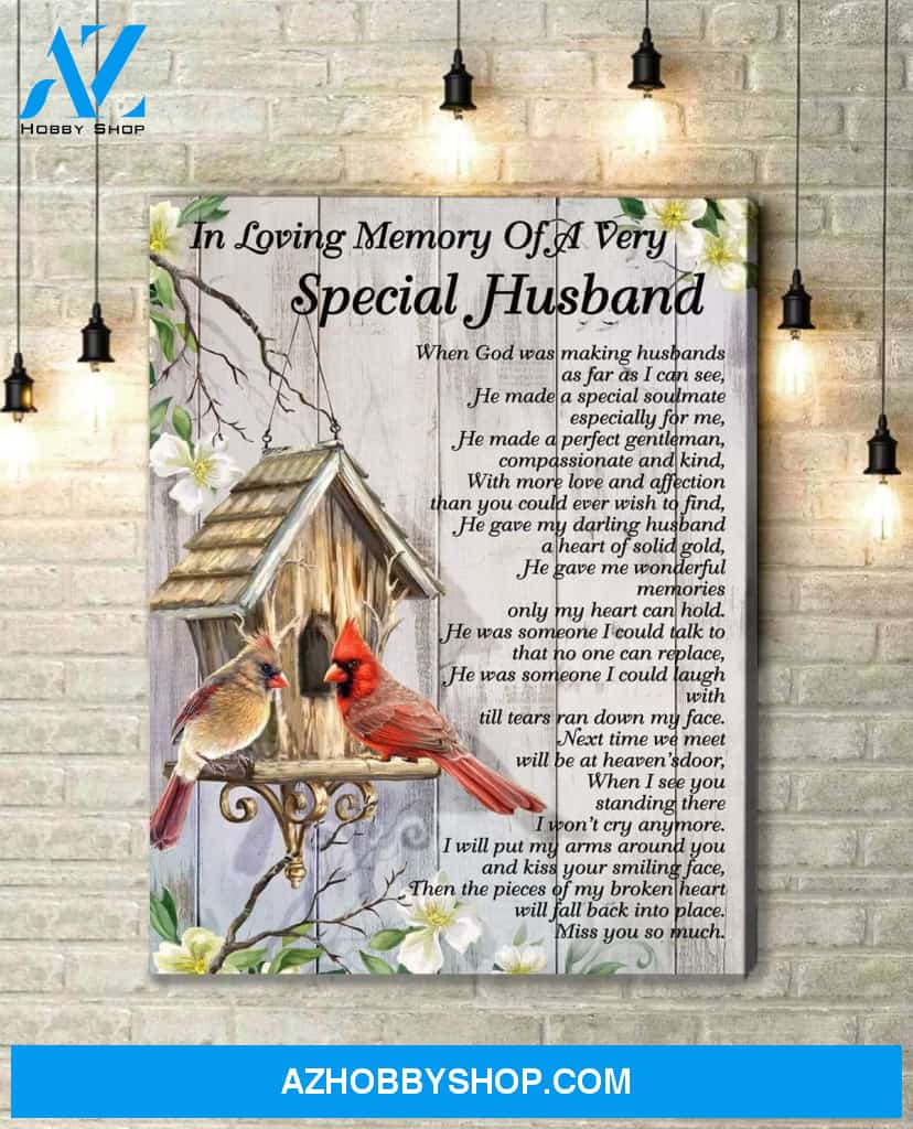 Cardinal Special Husband Canvas Wall Art