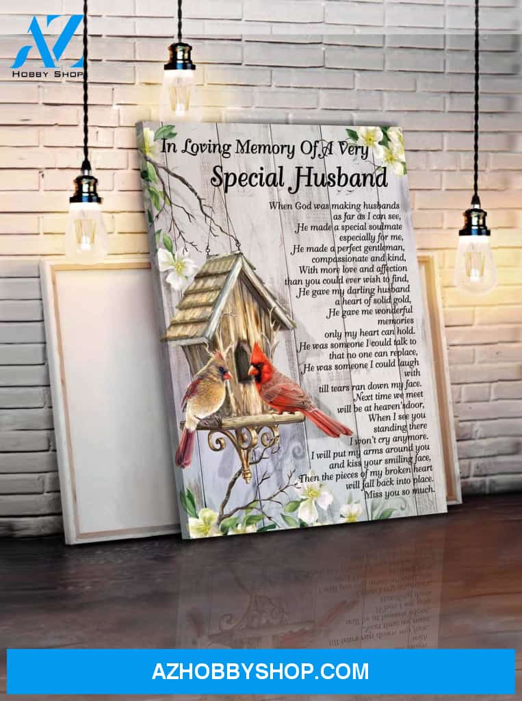 Cardinal Special Husband Canvas Wall Art