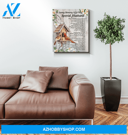 Cardinal Special Husband Canvas Wall Art