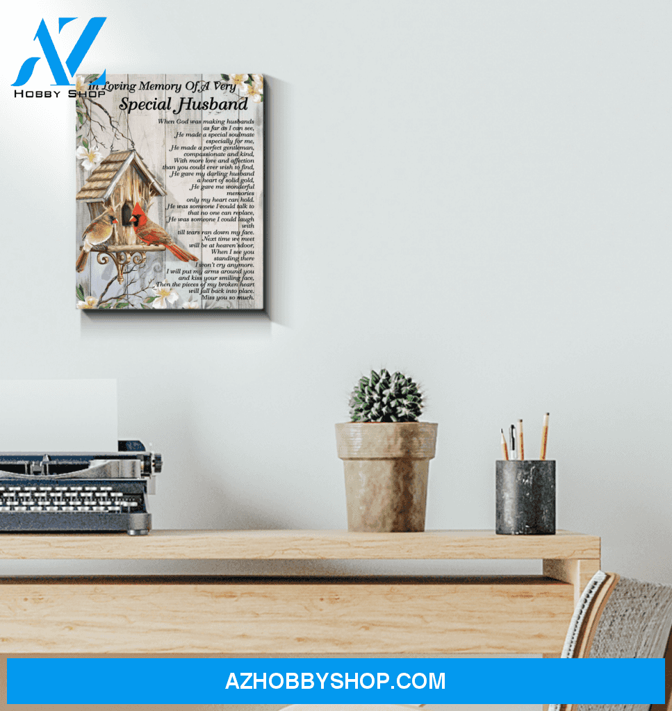Cardinal Special Husband Canvas Wall Art