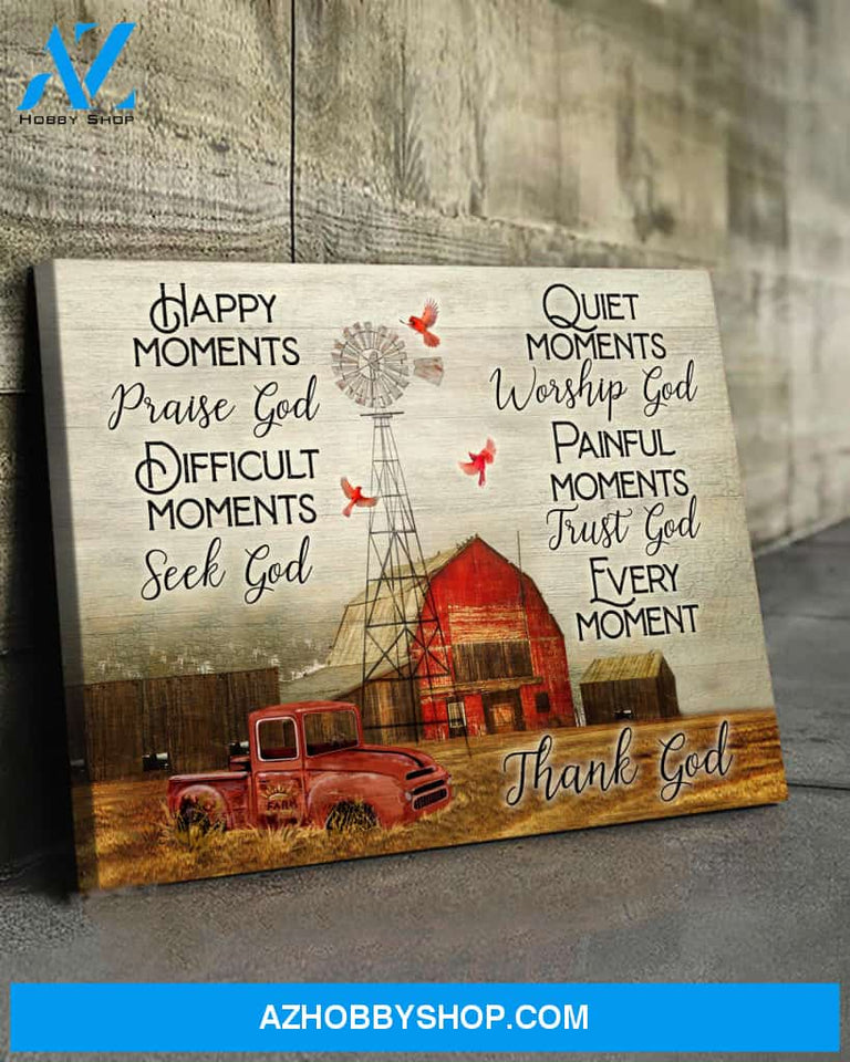 Cardinal Thanks God - Matte Canvas, Gift for you, gift for him, gift for her, gift for cardinal lover, gift for christian