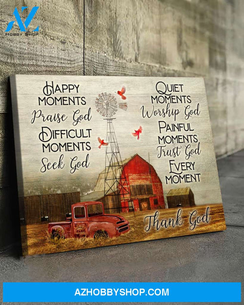 Cardinal Thanks God - Matte Canvas, Gift for you, gift for him, gift for her, gift for cardinal lover, gift for christian