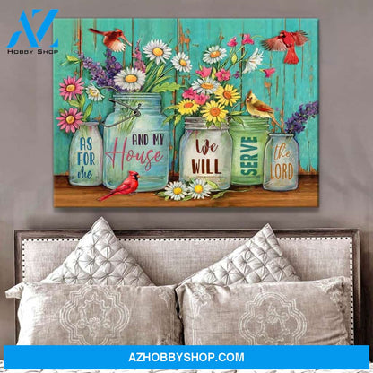 Cardinal We Will Serve The Lord Canvas Wall Art, Wall Decor Visual Art