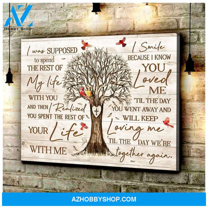 Cardinal We're Together Again Canvas Wall Art, Wall Decor Visual Art