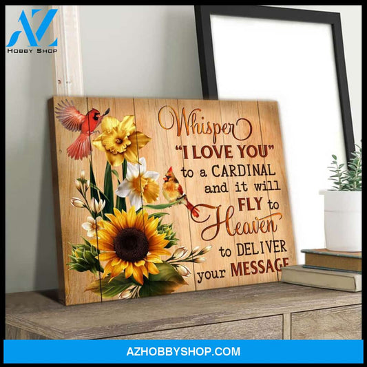 Cardinal Whisper Canvas Wall Art Unique Gifts