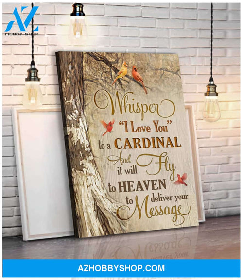 Cardinal Whisper I Love You Canvas Wall Art