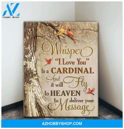Cardinal Whisper I Love You Canvas Wall Art