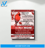 Cardinal You Are My Mom Canvas Wall Art Gift Mother's Day