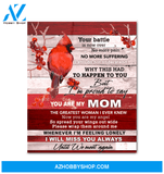 Cardinal You Are My Mom Canvas Wall Art Gift Mother's Day