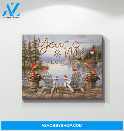 Cardinal You & Me Canvas Wall Art Unique Gifts