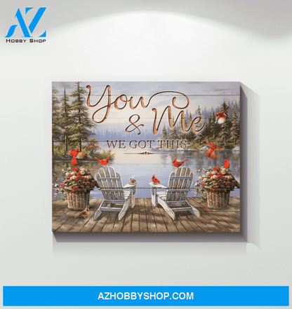 Cardinal You & Me Canvas Wall Art Unique Gifts