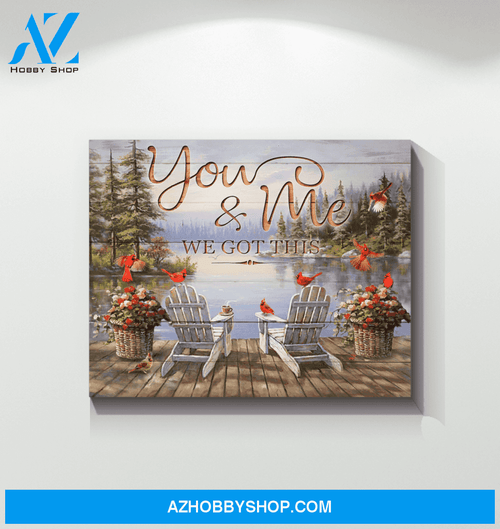 Cardinal You & Me Canvas Wall Art Unique Gifts