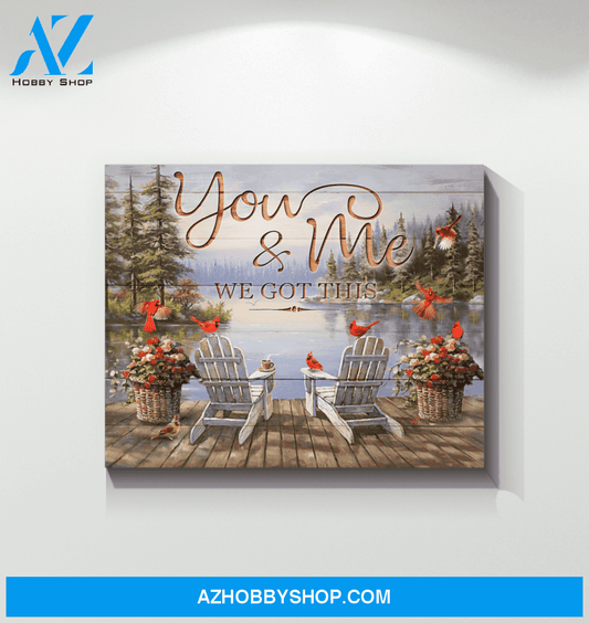 Cardinal You & Me Canvas Wall Art Unique Gifts