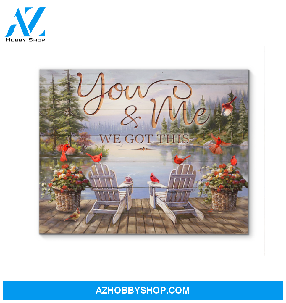 Cardinal You & Me Canvas Wall Art Unique Gifts